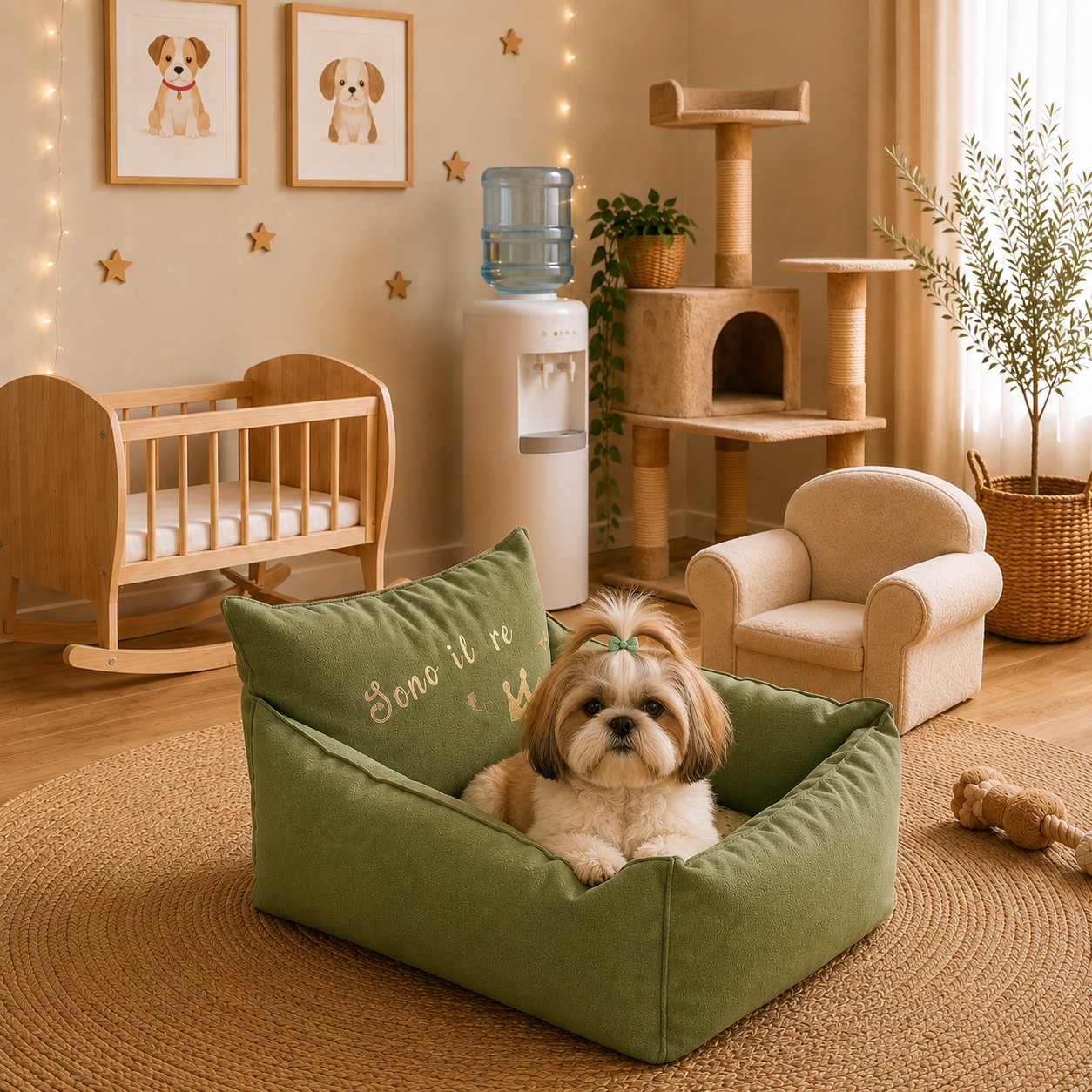 Cuccia Divanetto Artigianale in Cotone per Cani